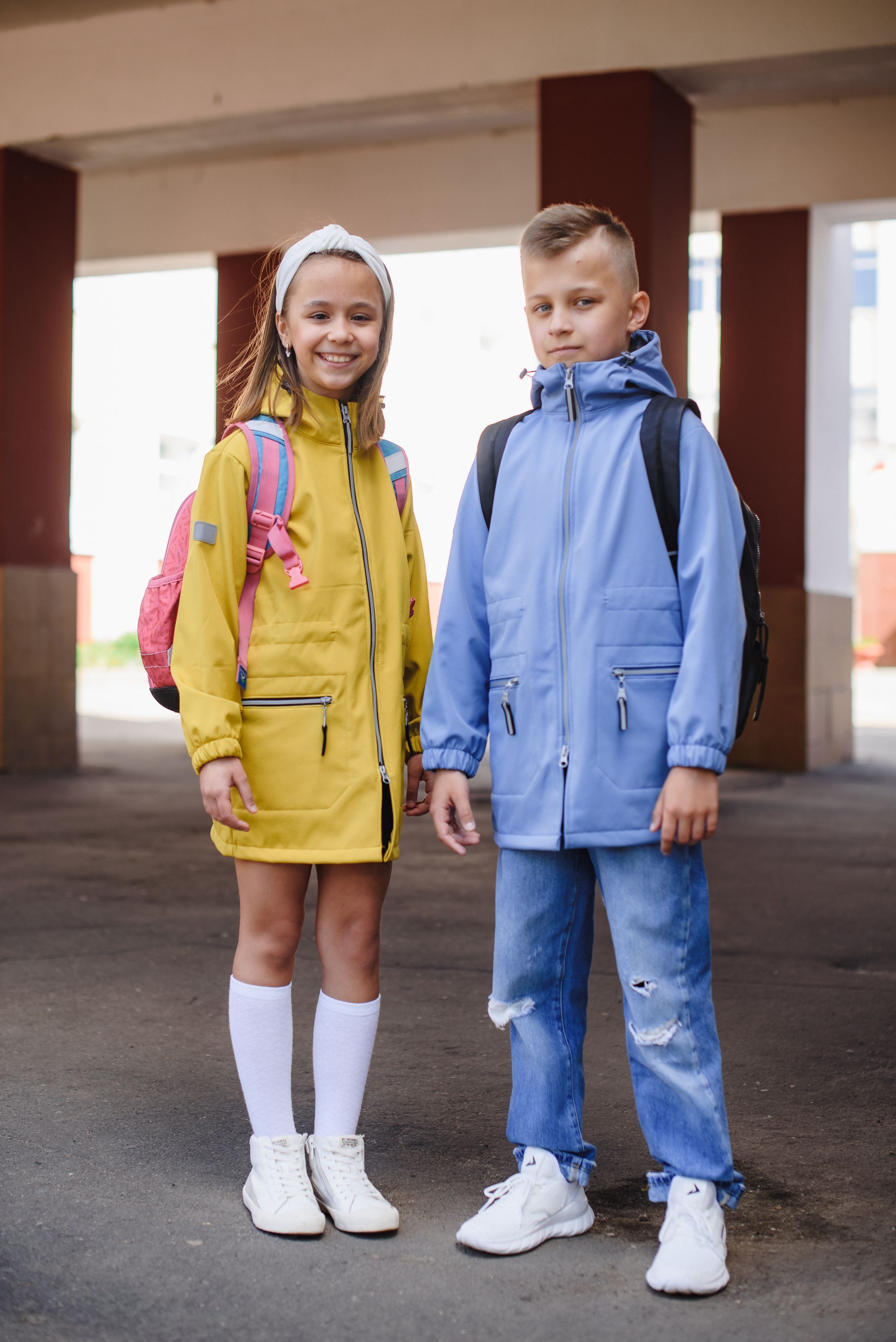 Демисезонная детская мембранная куртка Гуффи, цвет горчица из мембраннойткани