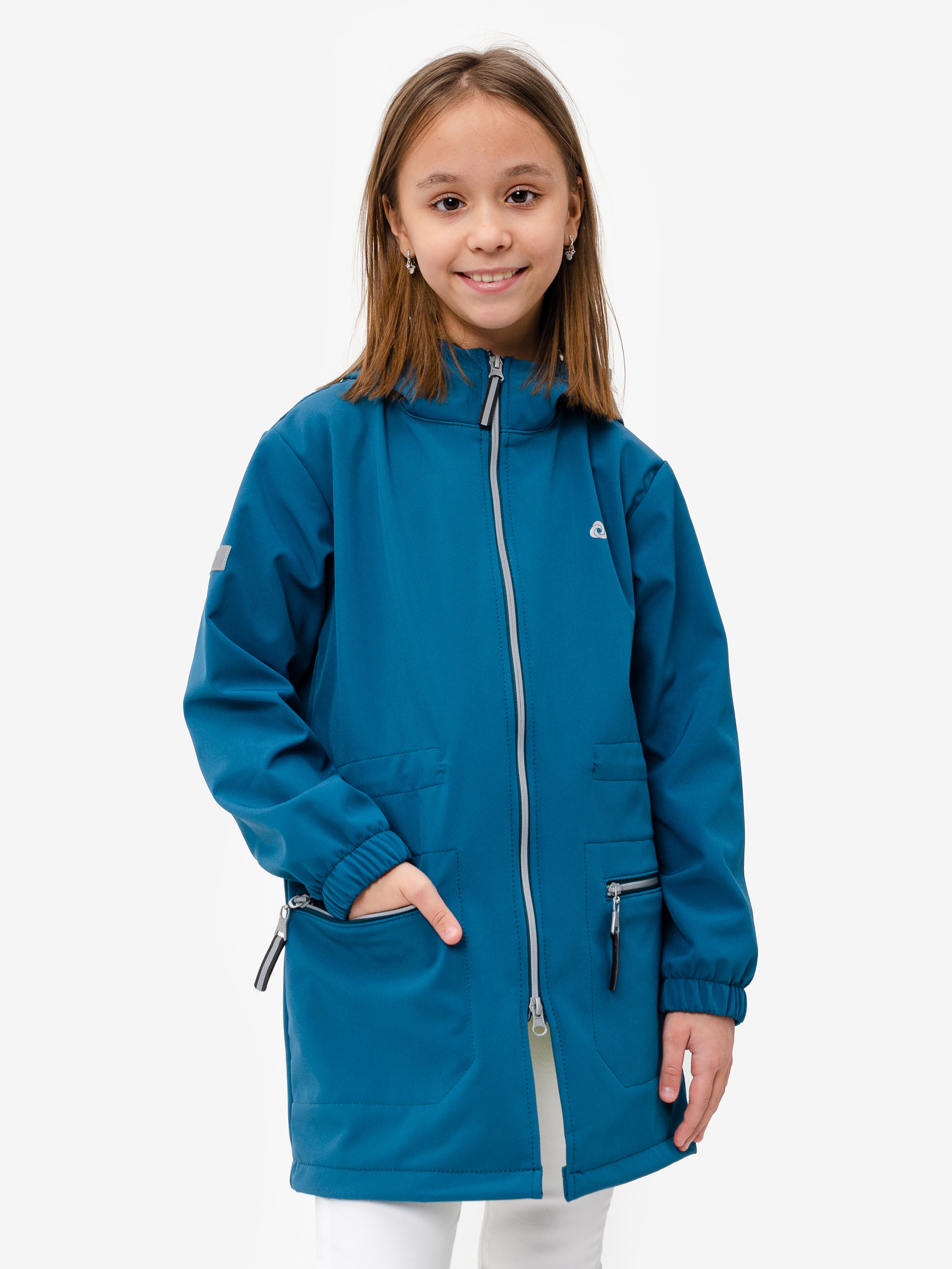 Демисезонная детская мембранная куртка Гуффи, цвет бирюза из мембраннойткани