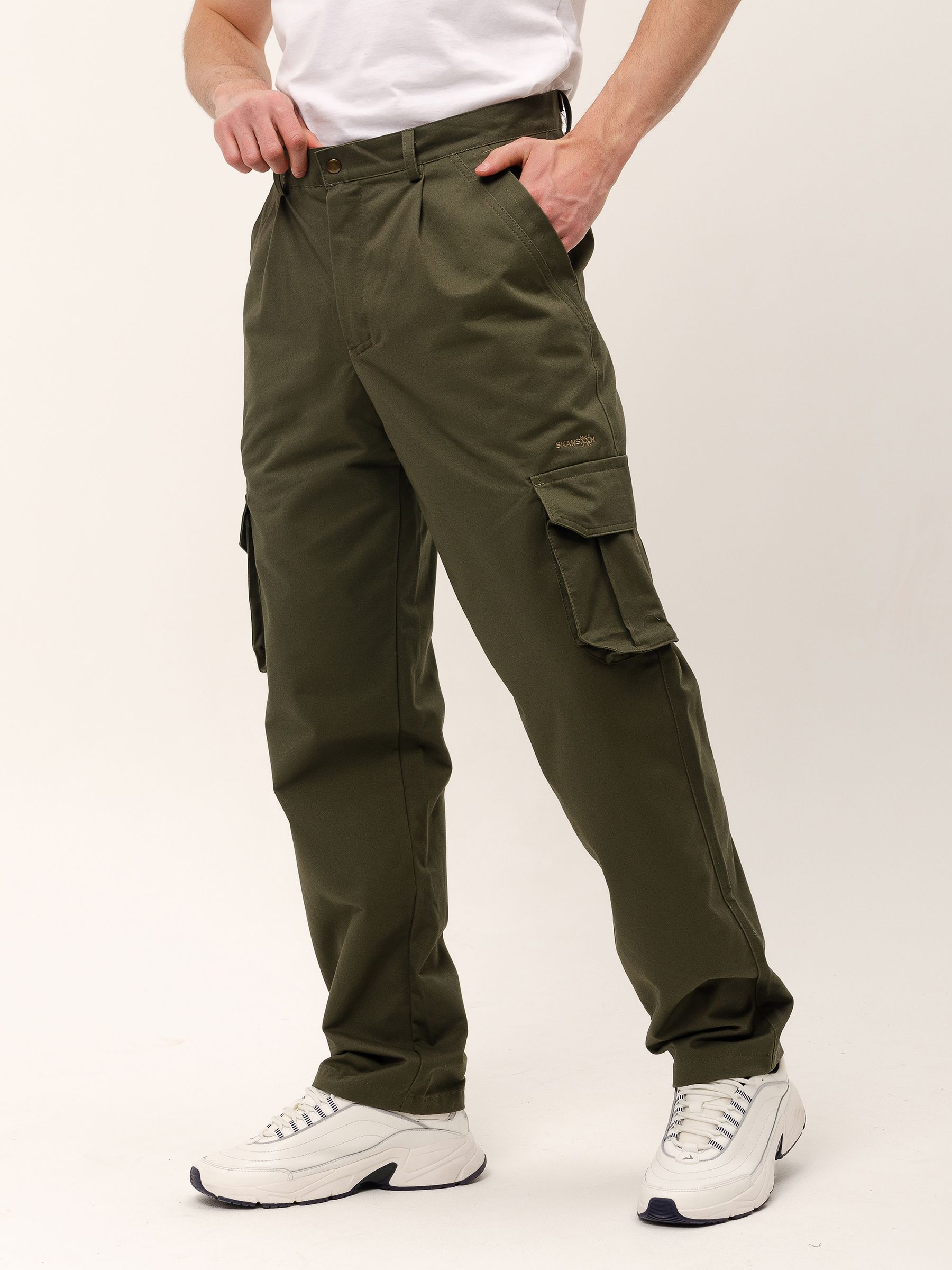 Демисезонные мужские брюки Килиманджаро, цвет хаки из мембранной ткани