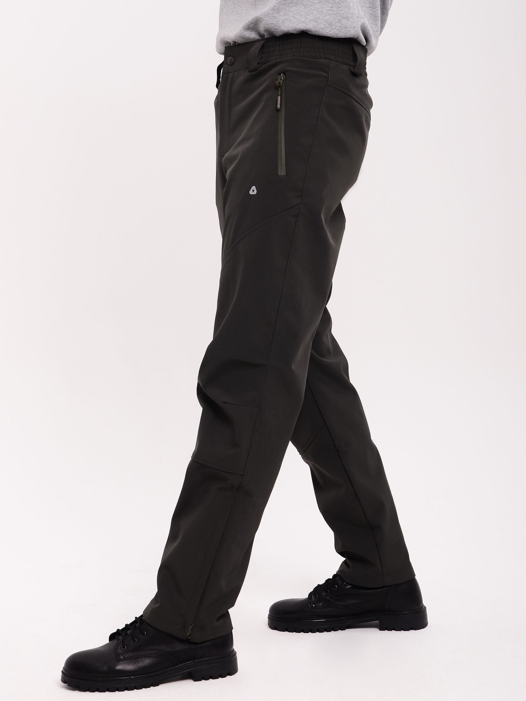 Демисезонные мужские мембранные брюки Софтшелл, цвет хаки из мембраннойткани