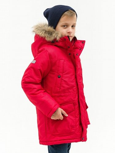 Зимняя детская мембранная куртка Аляска, цвет красный
