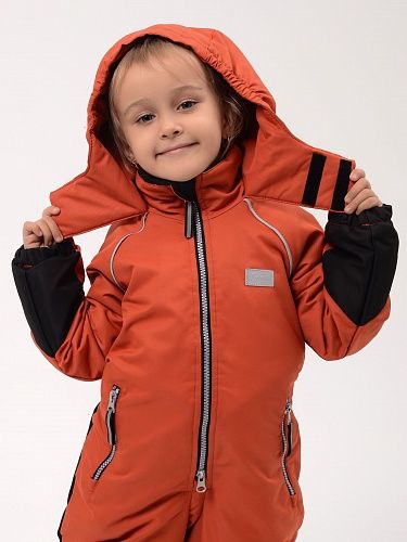 Демисезонный детский мембранный комбинезон Шмель, цвет оранжевый