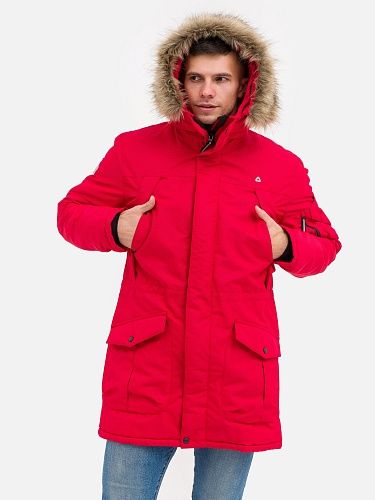 Зимняя мужская мембранная куртка Аляска, красная