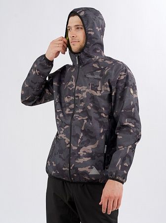 Летняя мужская мембранная куртка Арго, цвет камуфляж/лайм