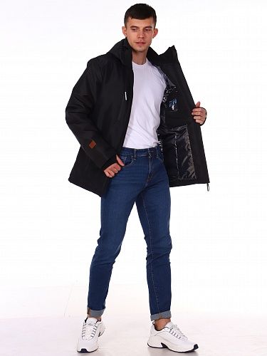 Демисезонная мужская мембранная куртка Аура, цвет черный