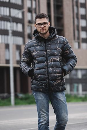 Зимняя мужская куртка Окланд, камуфляж/черная