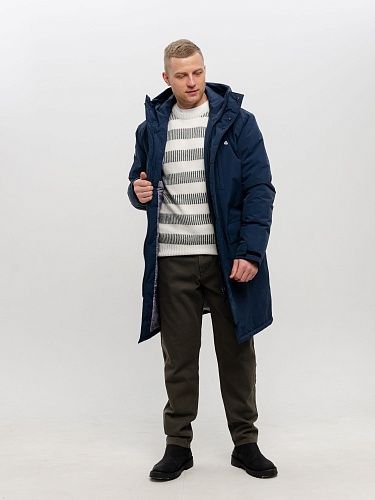 Мужское пальто Дискавери, цвет синий