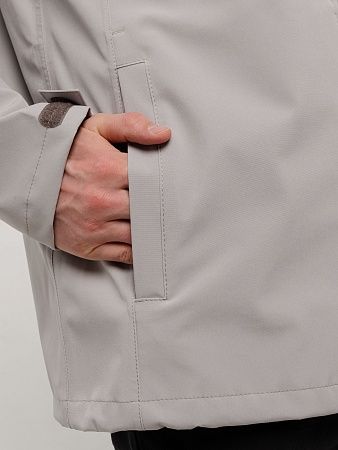 Демисезонная мужская куртка 241371 Pro, цвет серый туман