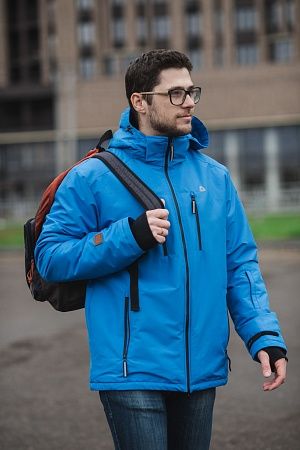 Демисезонная мужская мембранная куртка Аура, цвет голубой