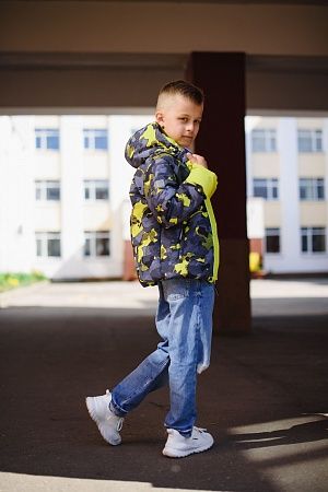Демисезонная детская мембранная куртка Немо, цвет оазис/лайм