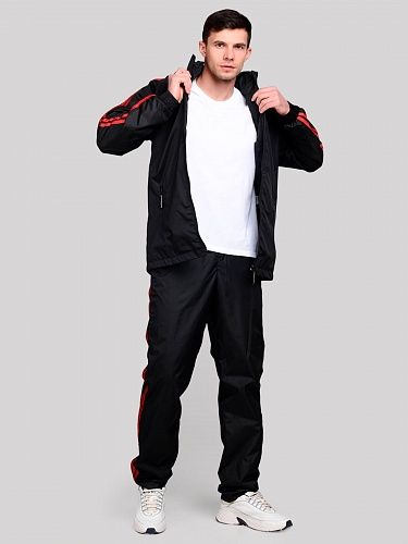 Демисезонный мужской спортивный костюм 231228, цвет черный 