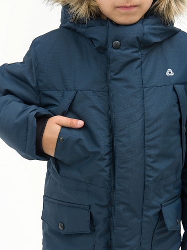 Зимняя детская мембранная куртка Аляска, цвет синий