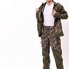 Демисезонный мужской костюм для рыбалки Егерь, цвет серый песок / хаки 