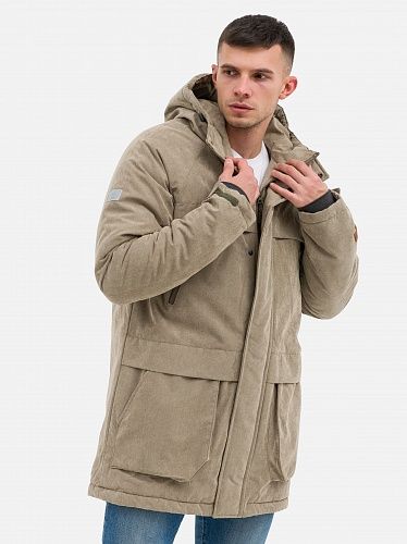 Зимняя мужская мембранная куртка Утес, серый песок