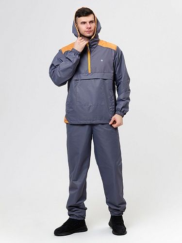 Летний мужской спортивный костюм Гром, цвет асфальт/персик