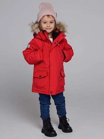 Зимняя детская мембранная куртка Аляска, цвет красный