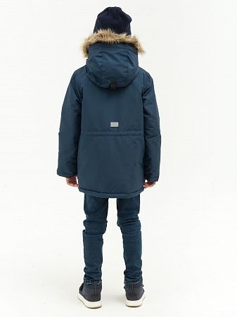 Зимняя детская мембранная куртка Аляска, цвет синий