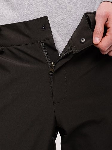 Демисезонные мужские мембранные брюки Софтшелл, цвет хаки