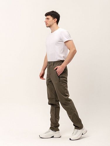 Демисезонные мужские мембранные брюки Софтшелл, цвет светлый хаки