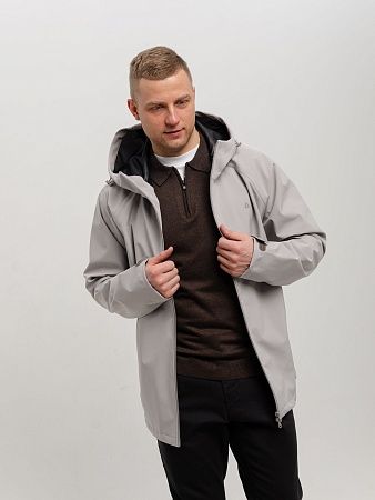 Демисезонная мужская куртка 241371 Pro, цвет серый туман